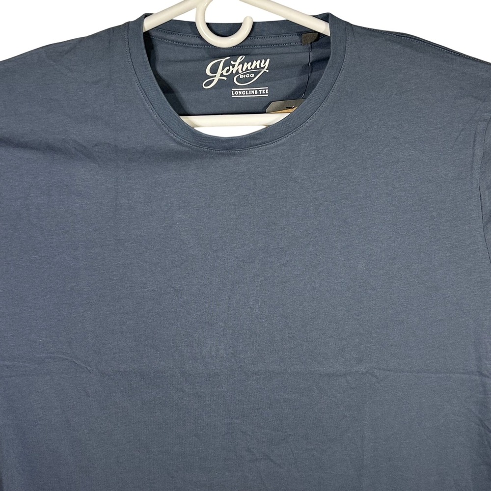 Johnny Bigg Mens Denim Blue Essential Longline‎ Scoop Neck T-Shirt XL NWT